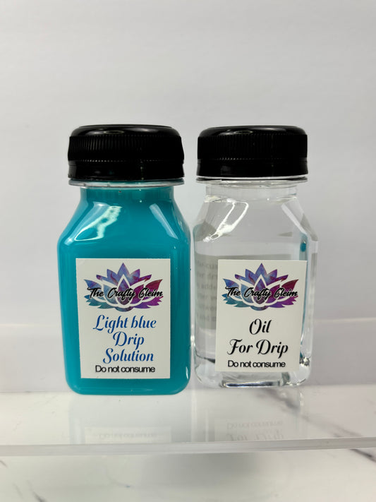 Light blue lava drip solution set