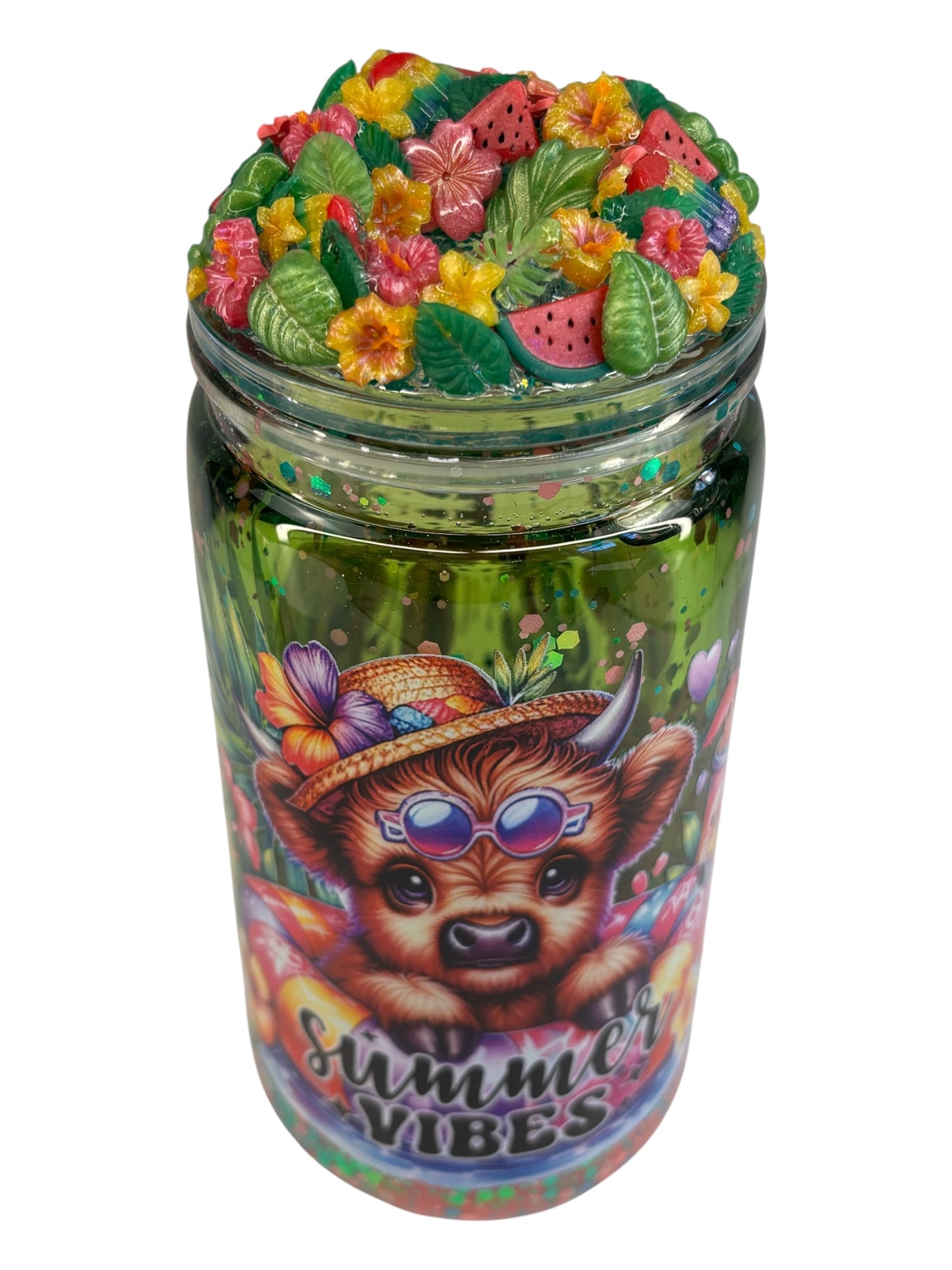 Summer vibes lava snow globe