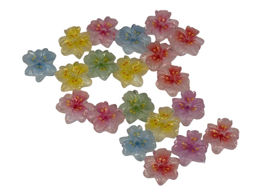 Hawaiian style flower charms