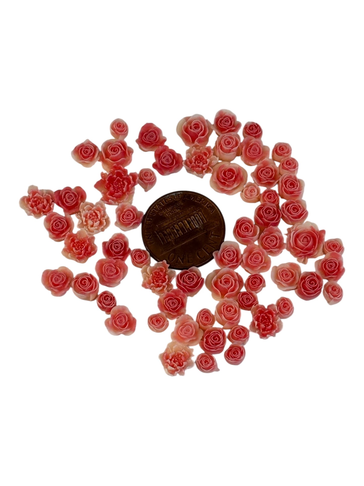Light pink rose charms