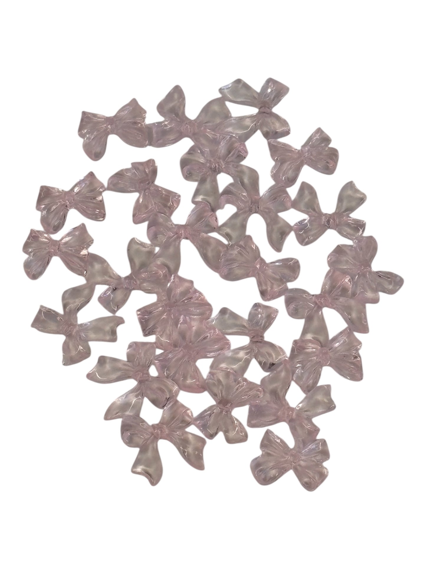Light pink resin bows