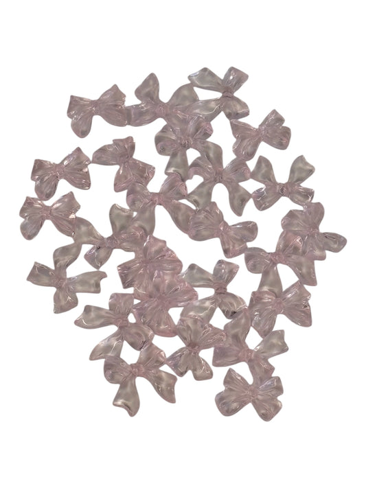 Light pink resin bows