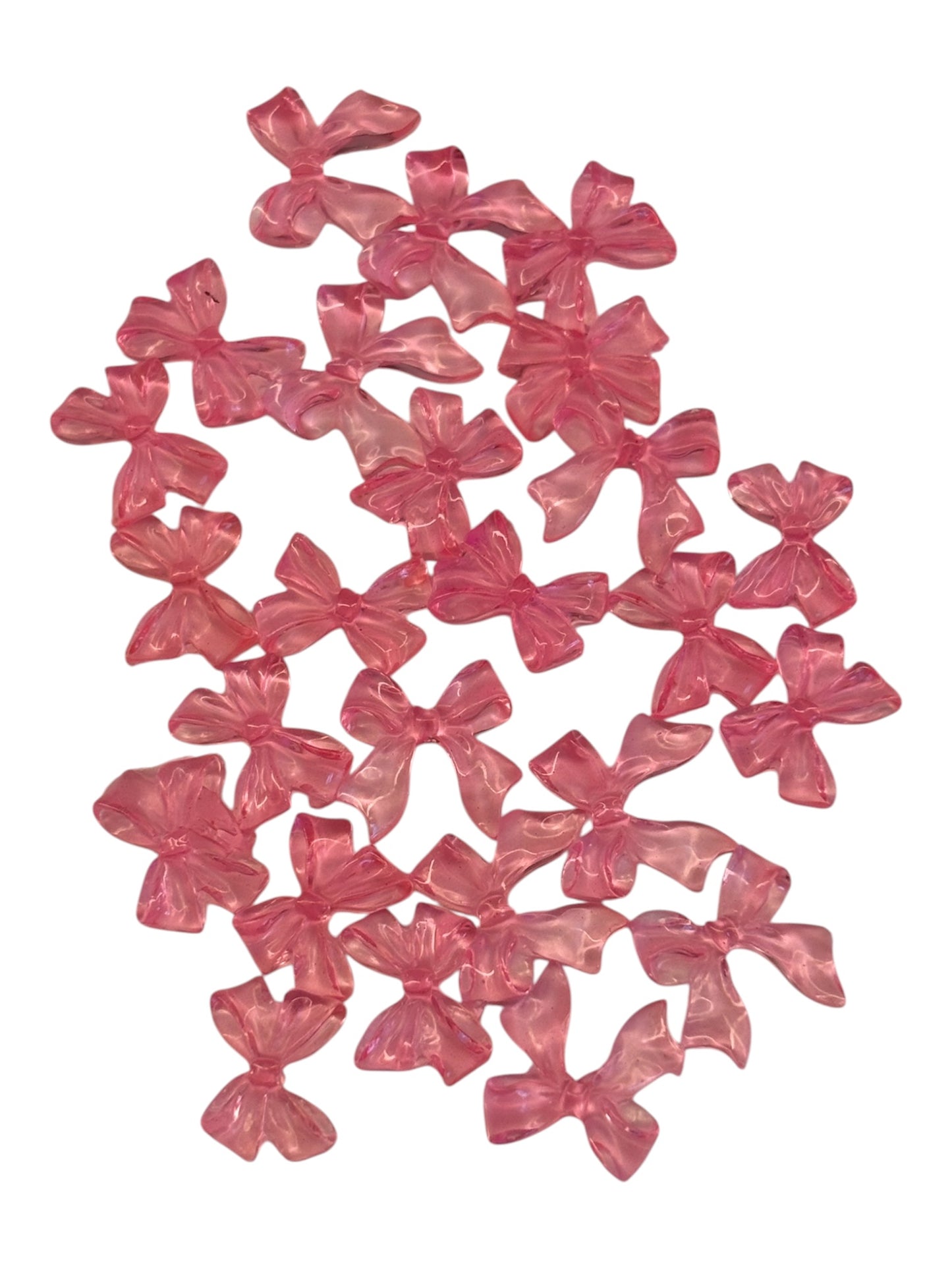 Darker pink resin bows