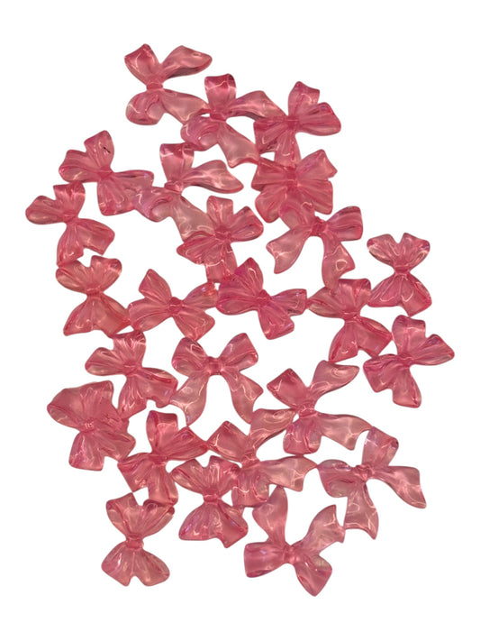 Darker pink resin bows