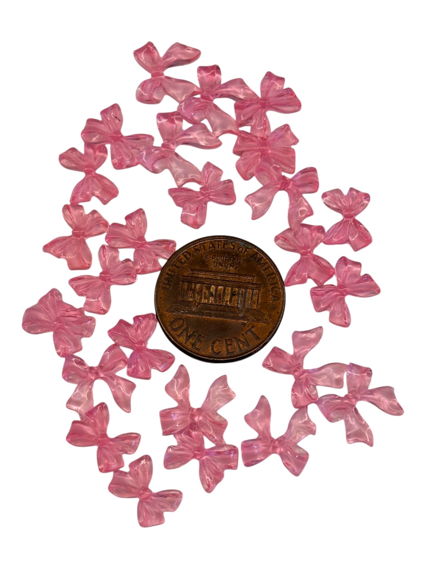 Darker pink resin bows