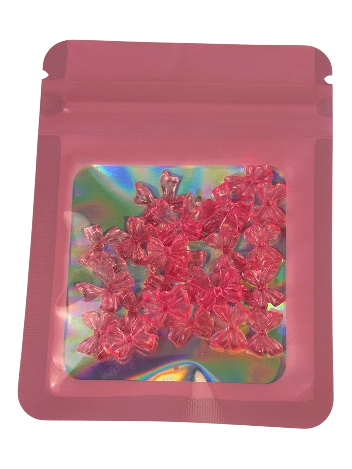 Darker pink resin bows