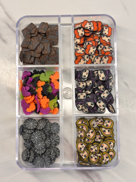 Witchy Halloween clay slice set
