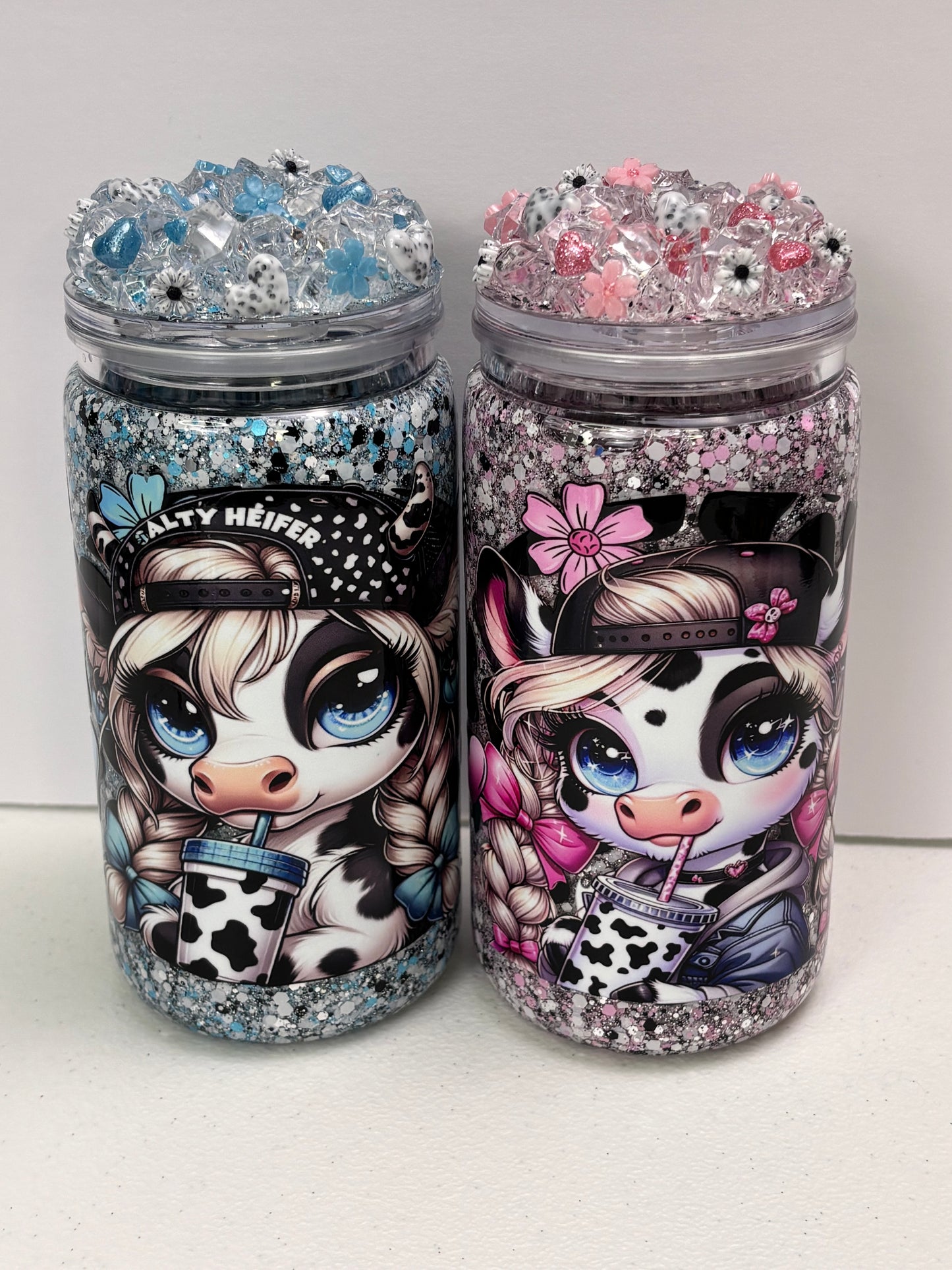 Team pink or blue snow globe kits