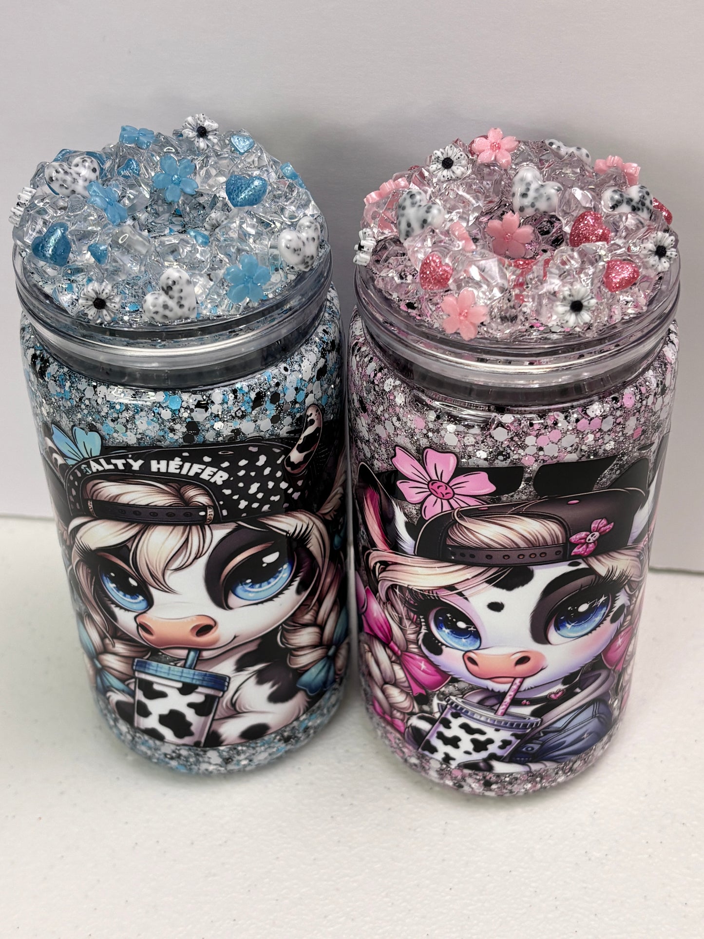 Team pink or blue snow globe kits