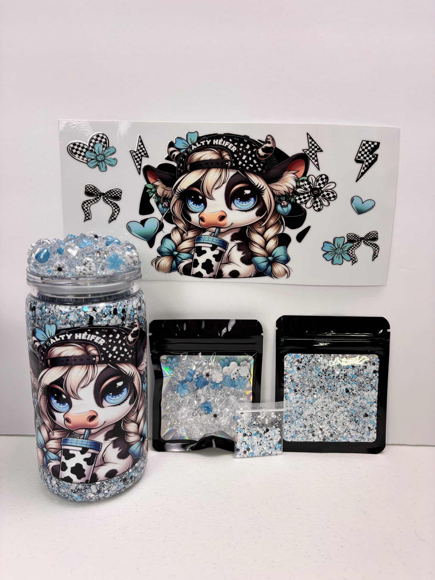 Team pink or blue snow globe kits