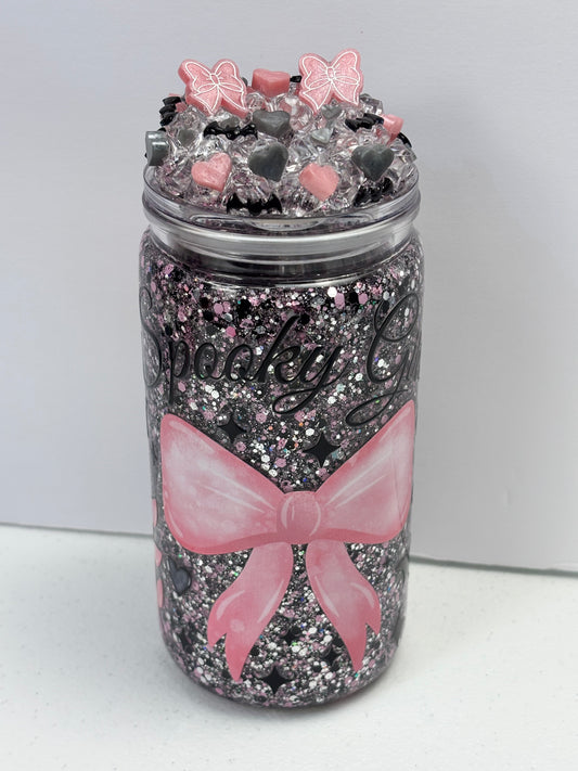 Spooky girl snow globe cup