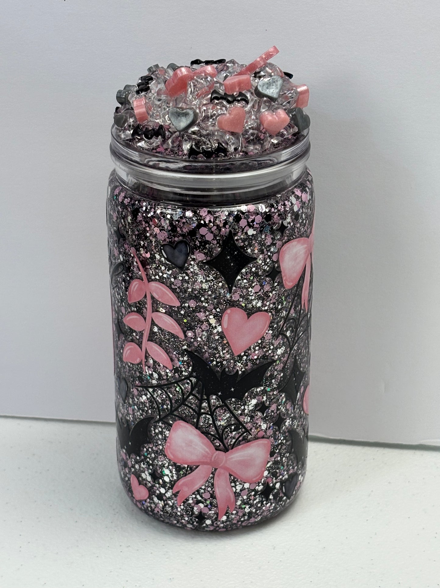 Spooky girl snow globe cup