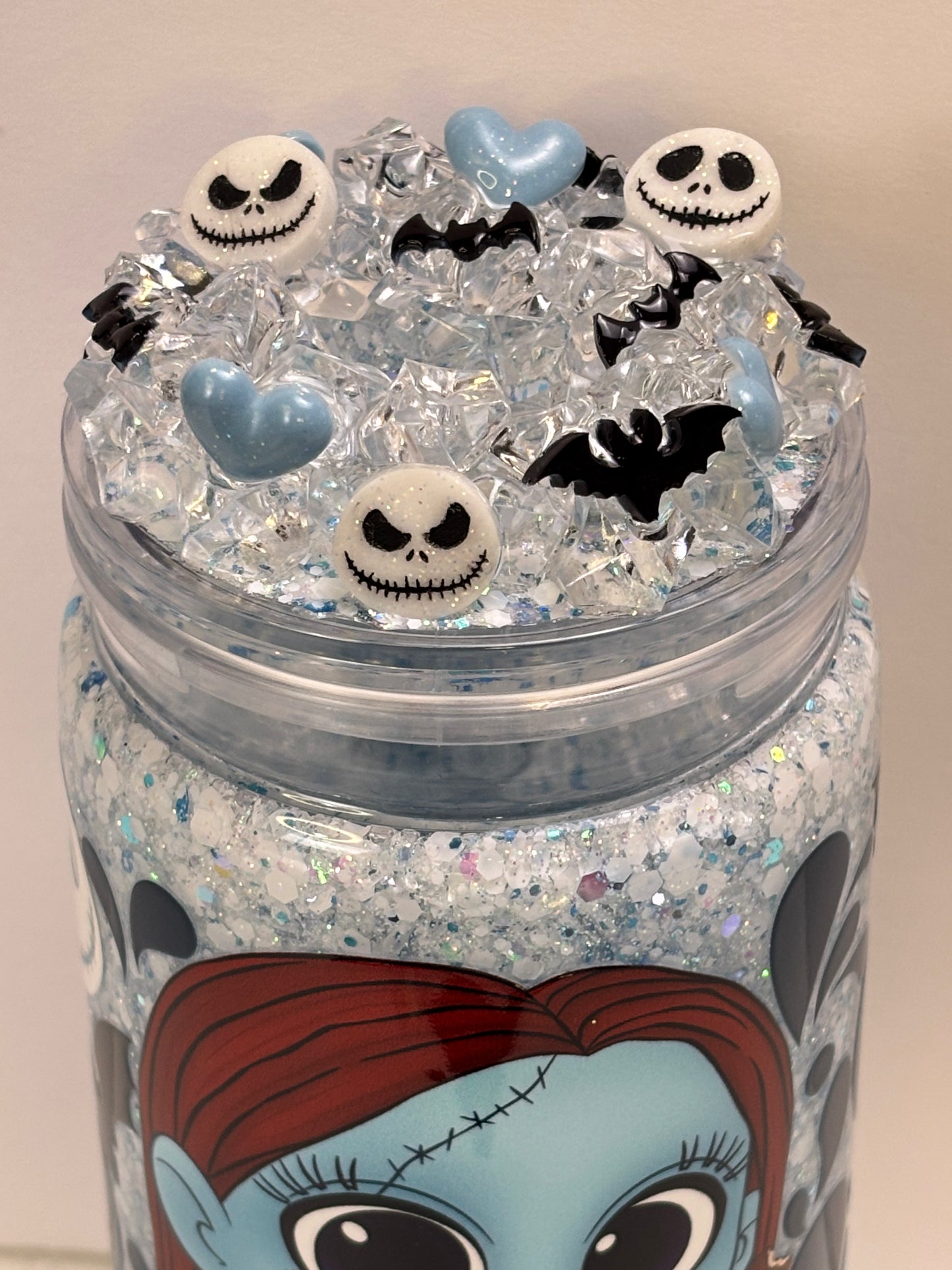 Baby girl skeleton snow globe cup