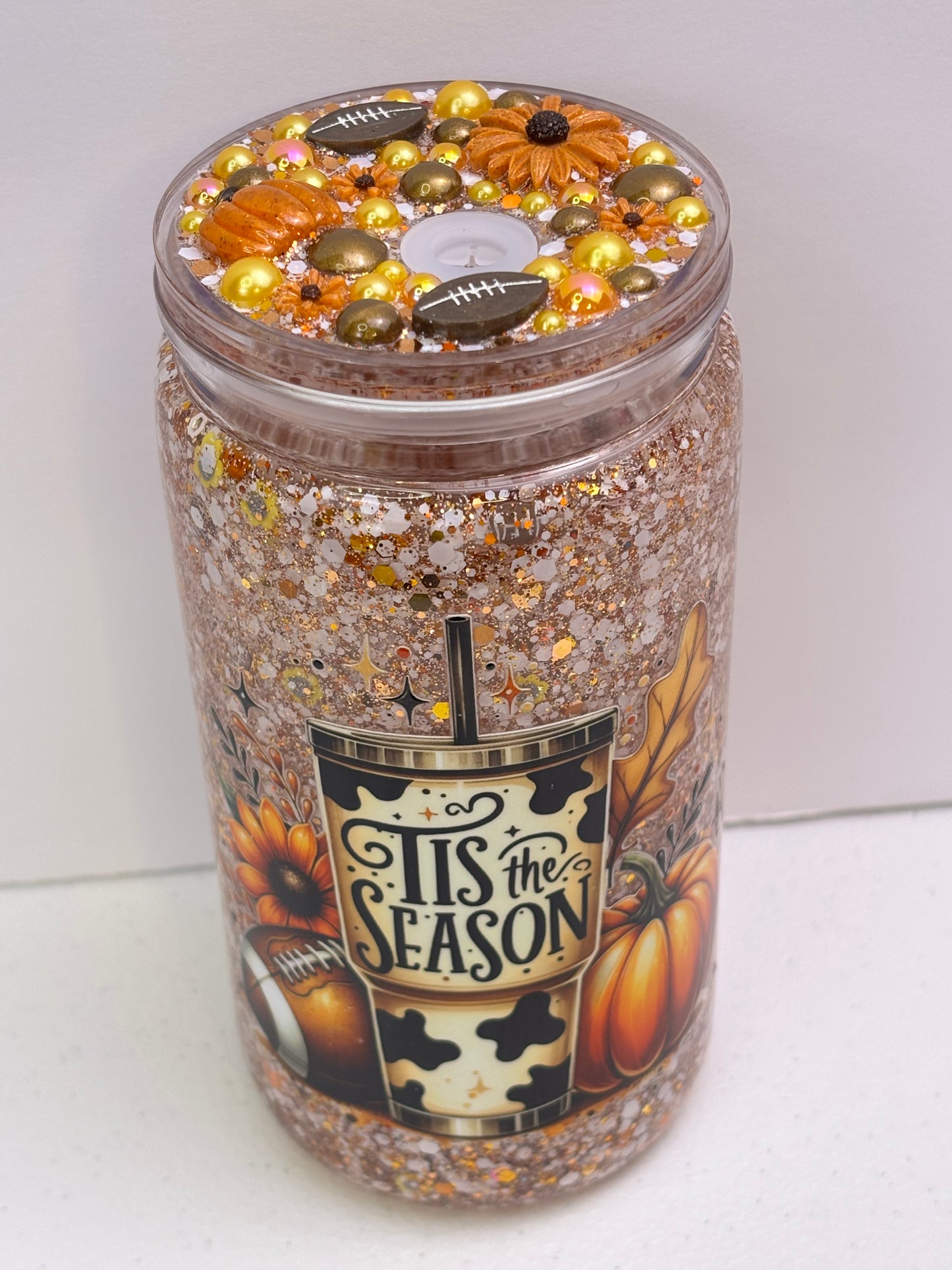 Tis the season fall edition snow globe cup