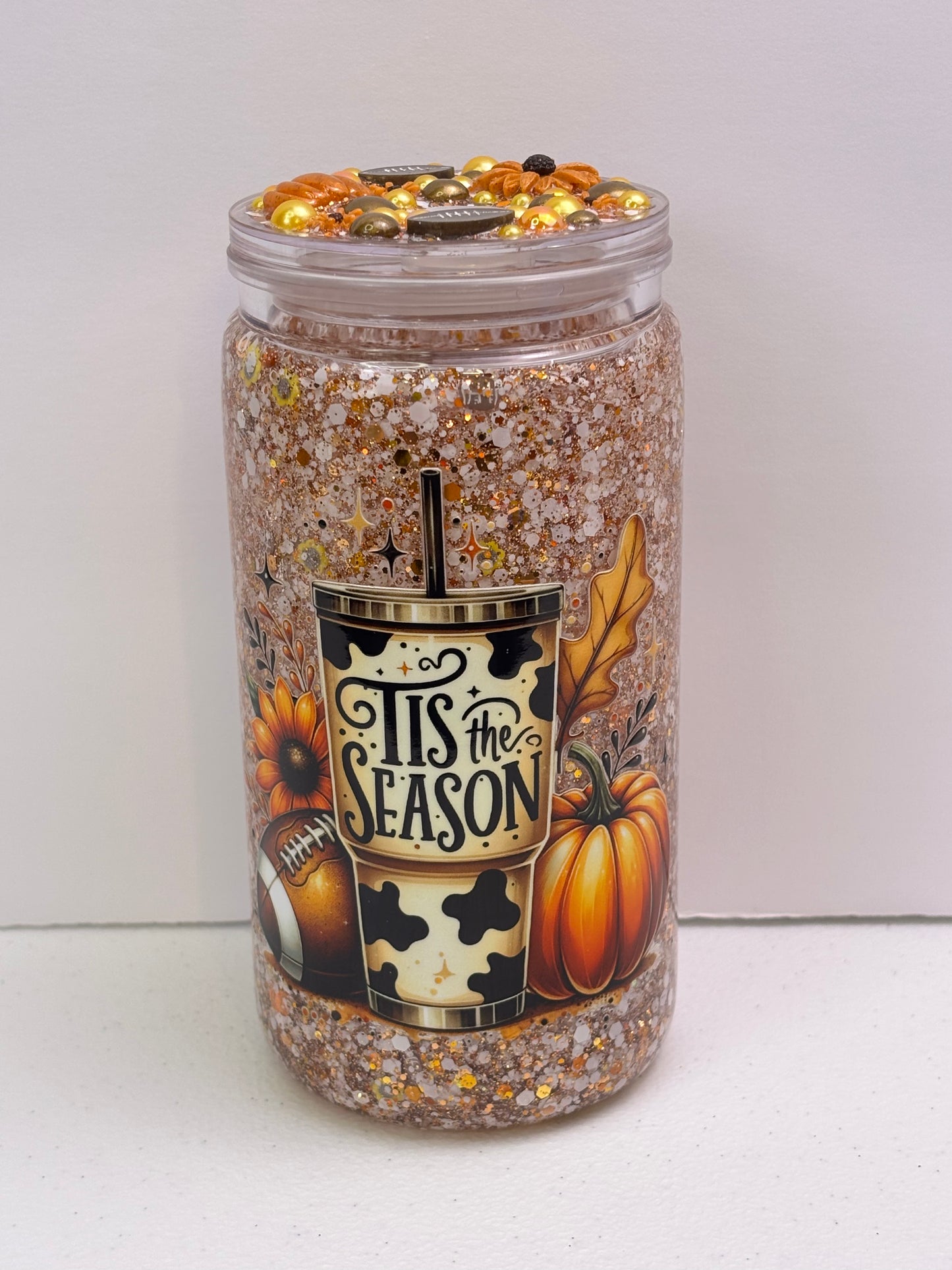 Tis the season fall edition snow globe cup