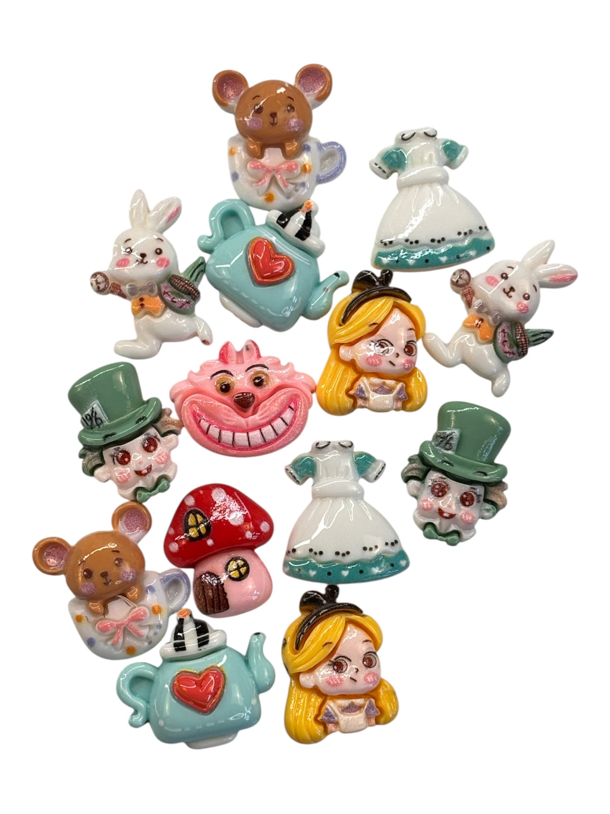 Wonderland resin charms