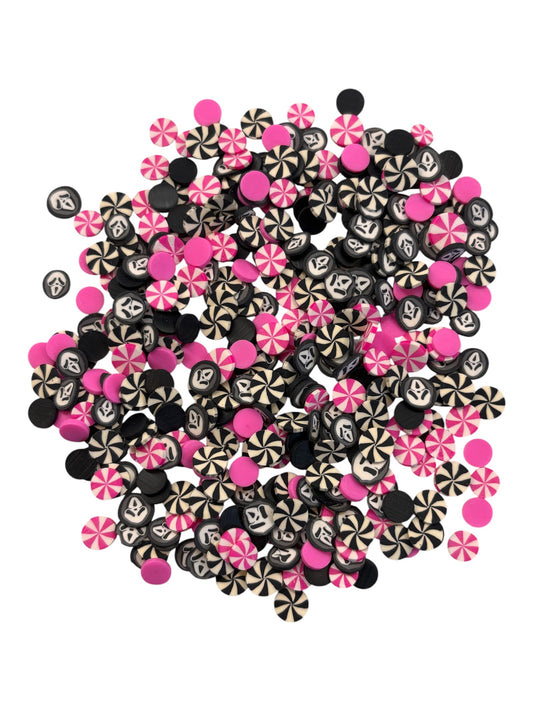 Pink scary movie play slices