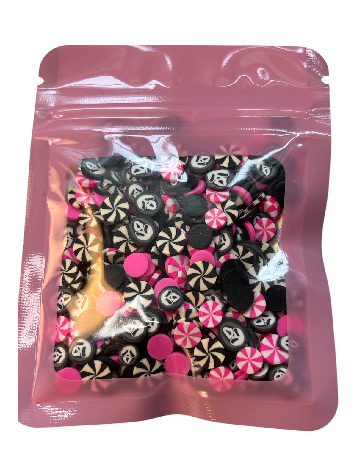 Pink scary movie play slices