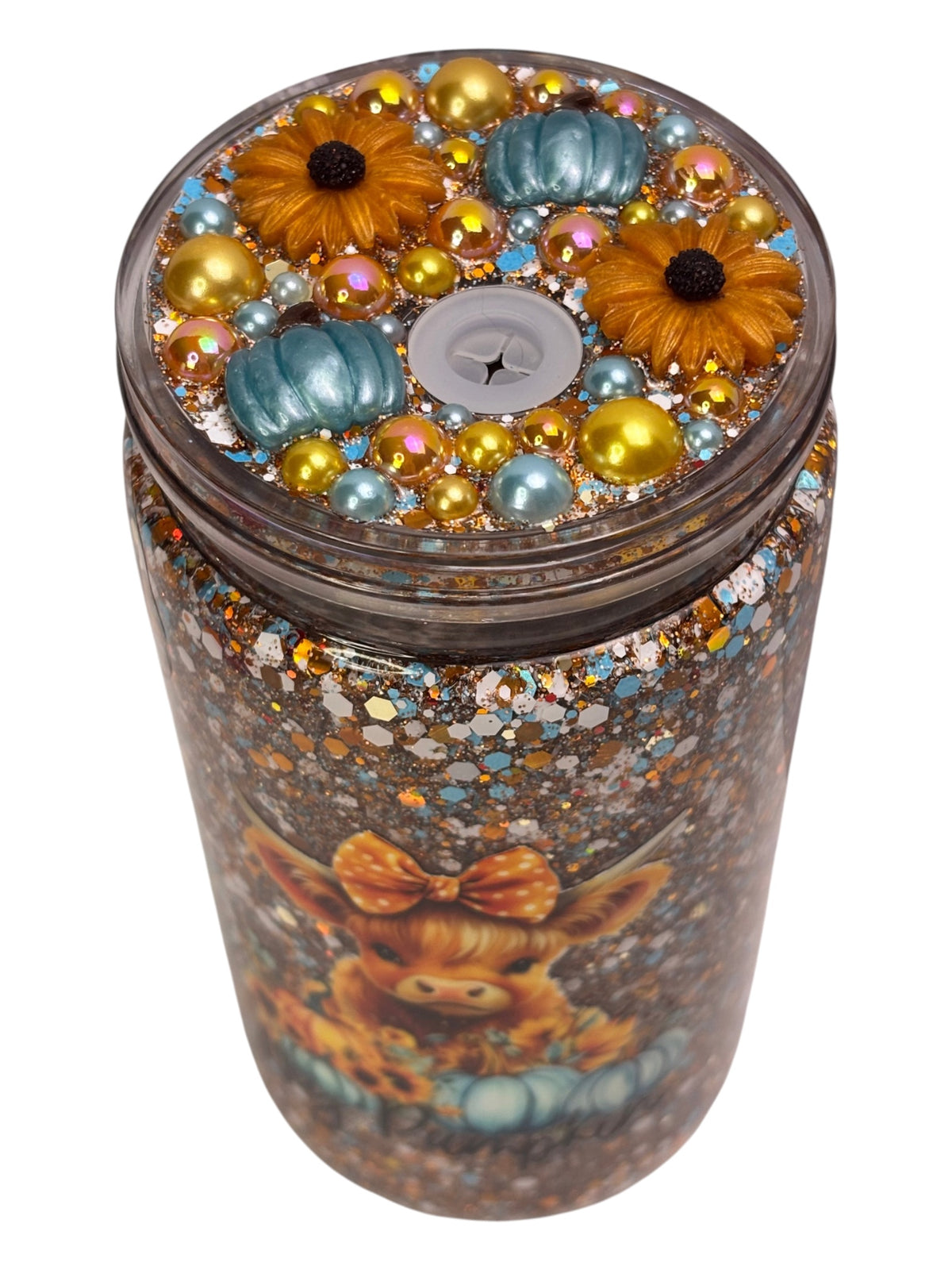 Hey pumpkin snow globe cup