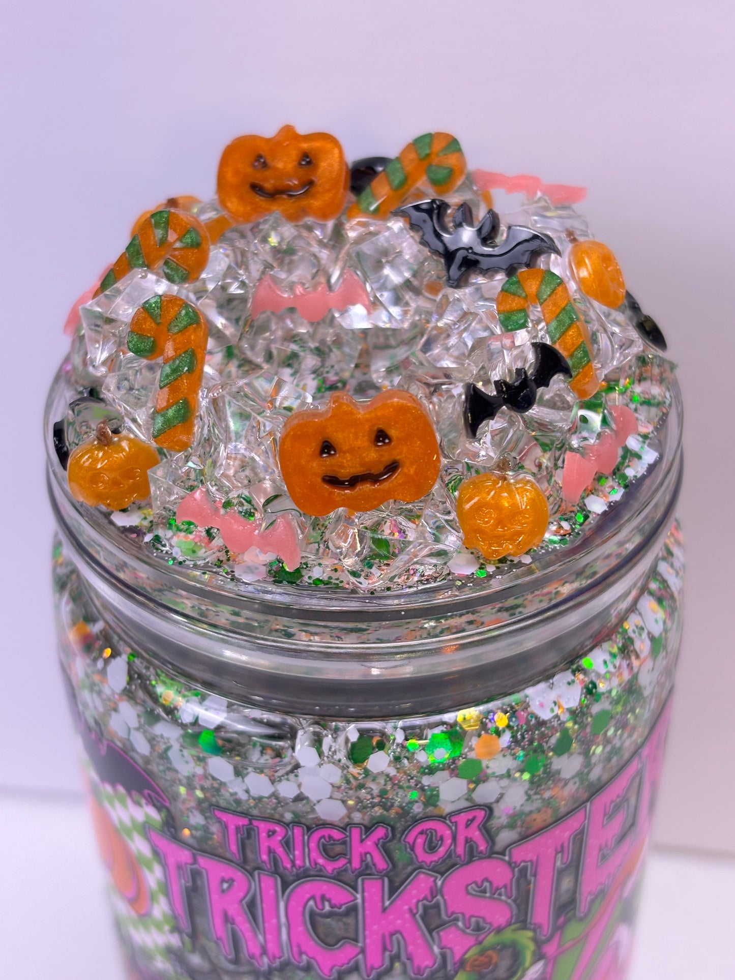 Trick or trickster glowing snow globe cup