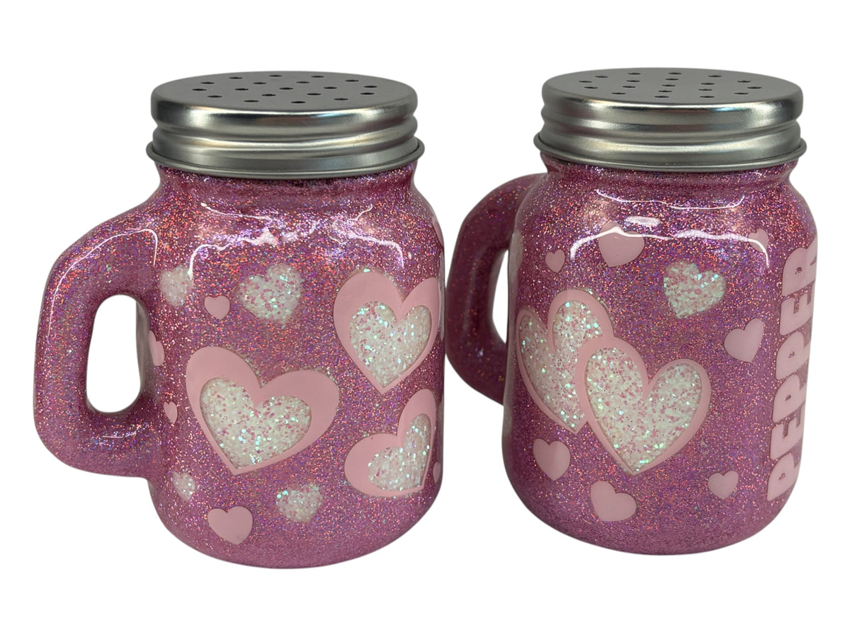 Cupid’s Kitchen mason jar salt and pepper shakers