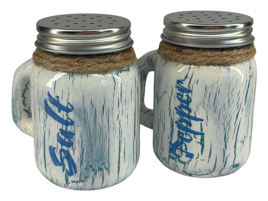 Rustic farmhouse, mason jar salt and pepper shaker