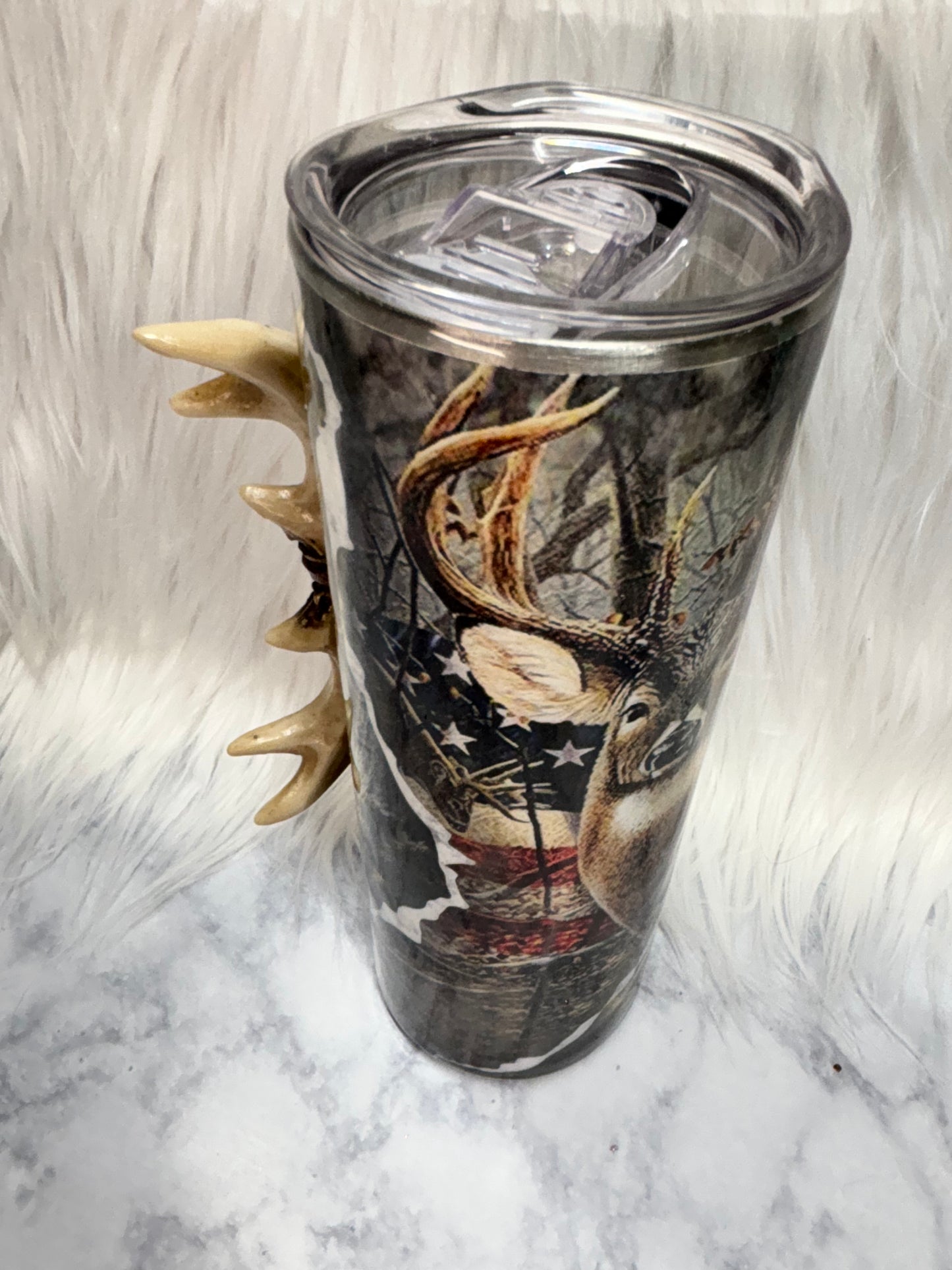 20oz Deer antler tumbler