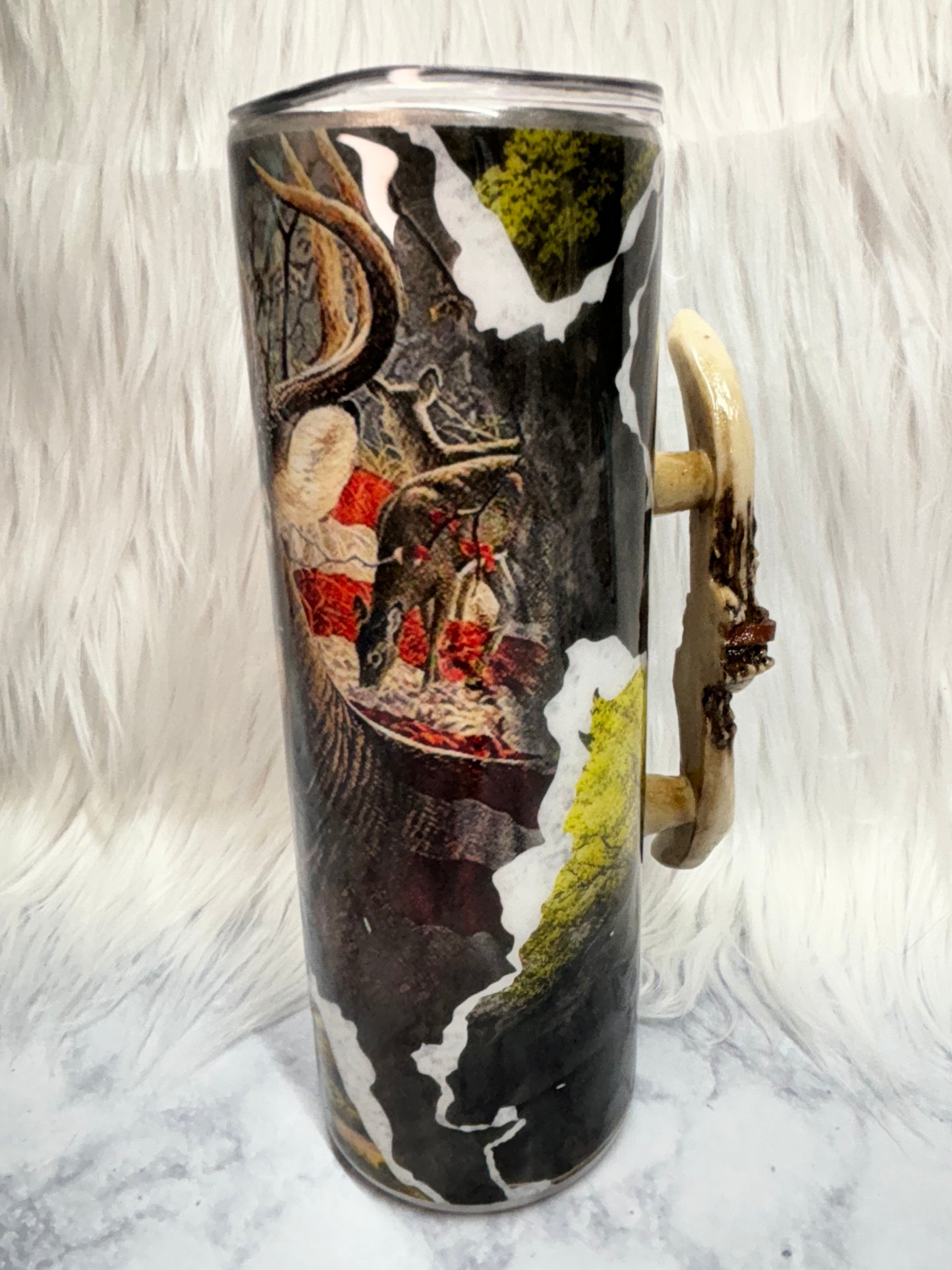 20oz Deer antler tumbler