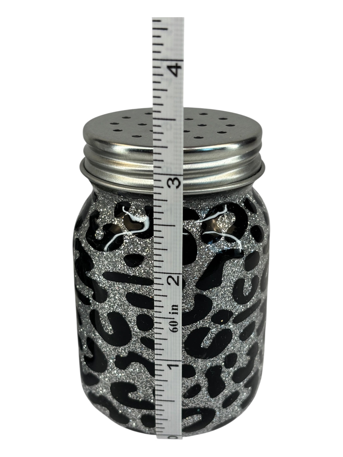 Leopard print mason jar, salt and pepper shakers