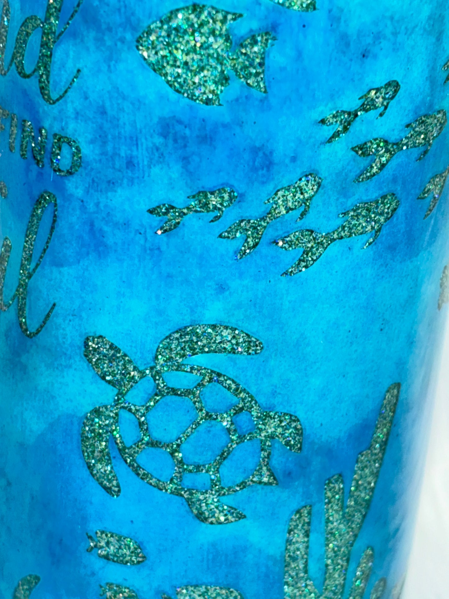 To the ocean I go 20oz snow globe tumbler.