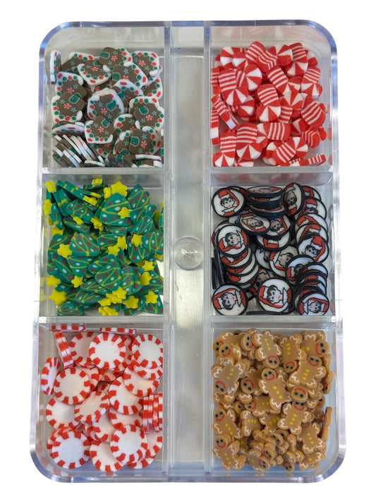Christmas polymer clay slice mix