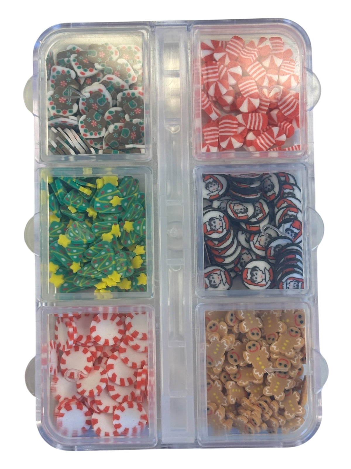 Christmas polymer clay slice mix