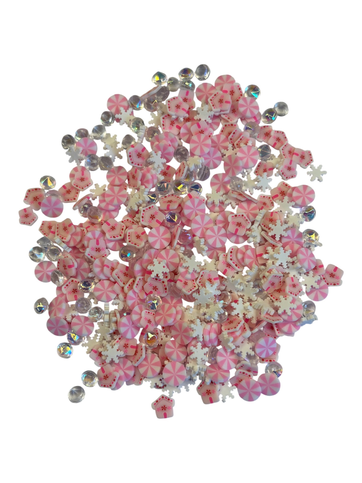 Pink Christmas clay slice mix
