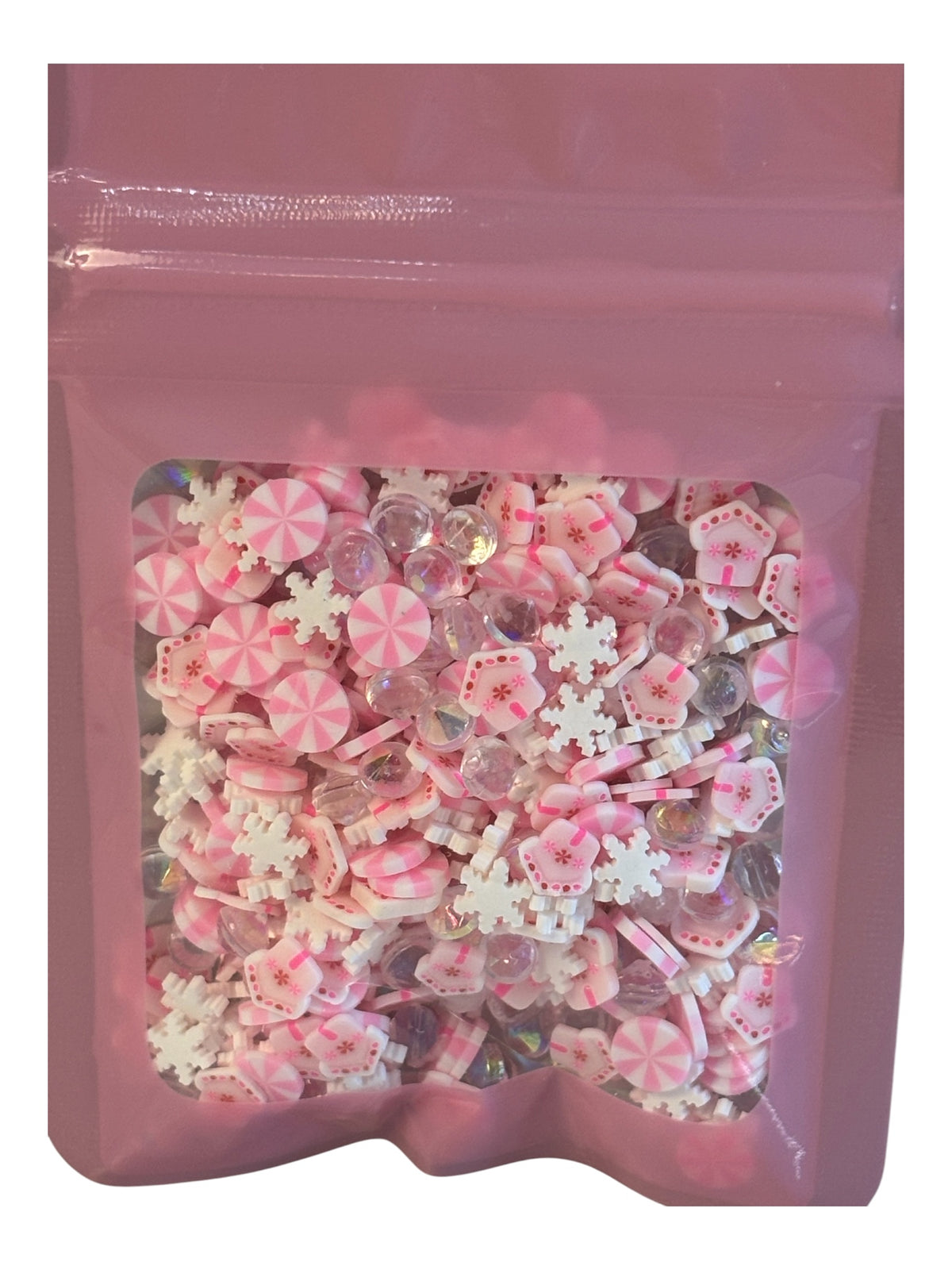 Pink Christmas clay slice mix