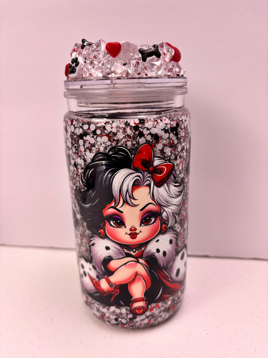 Diva and paws snow globe cup