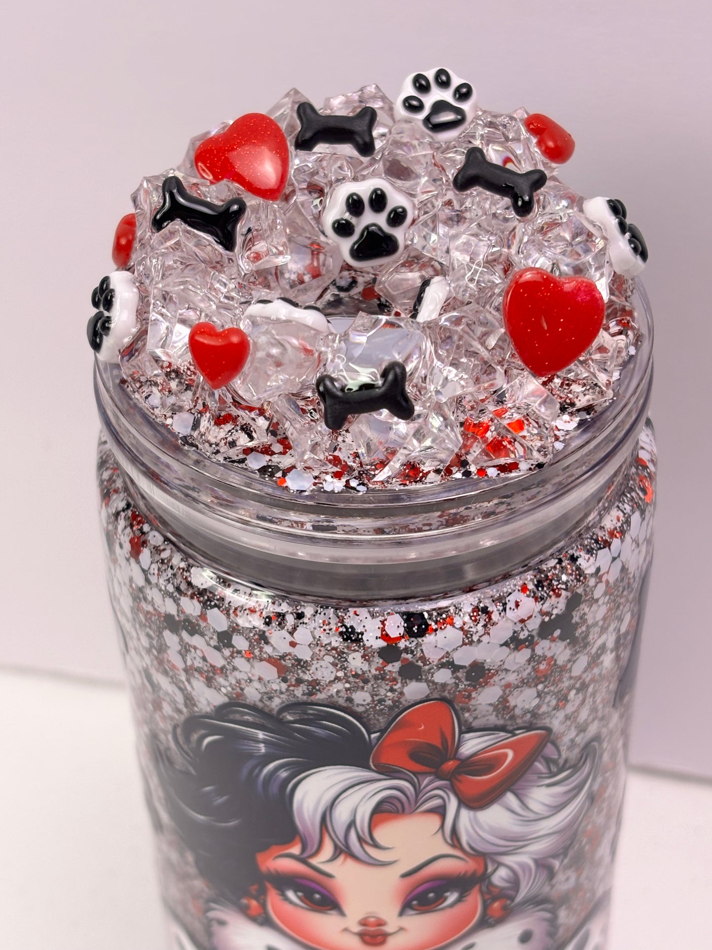 Diva and paws snow globe cup