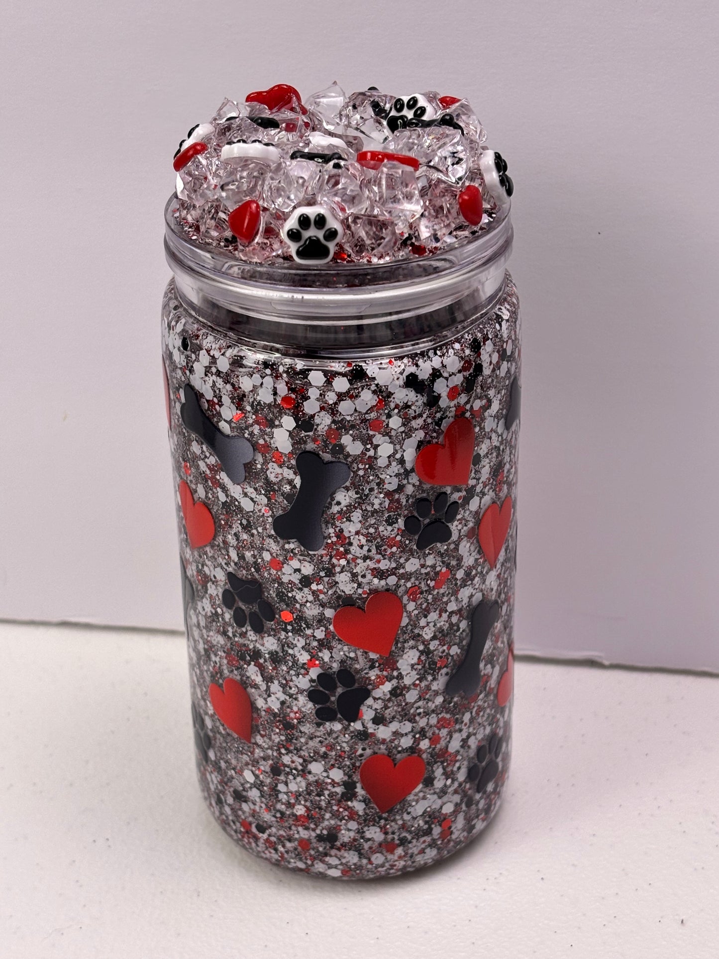 Diva and paws snow globe cup