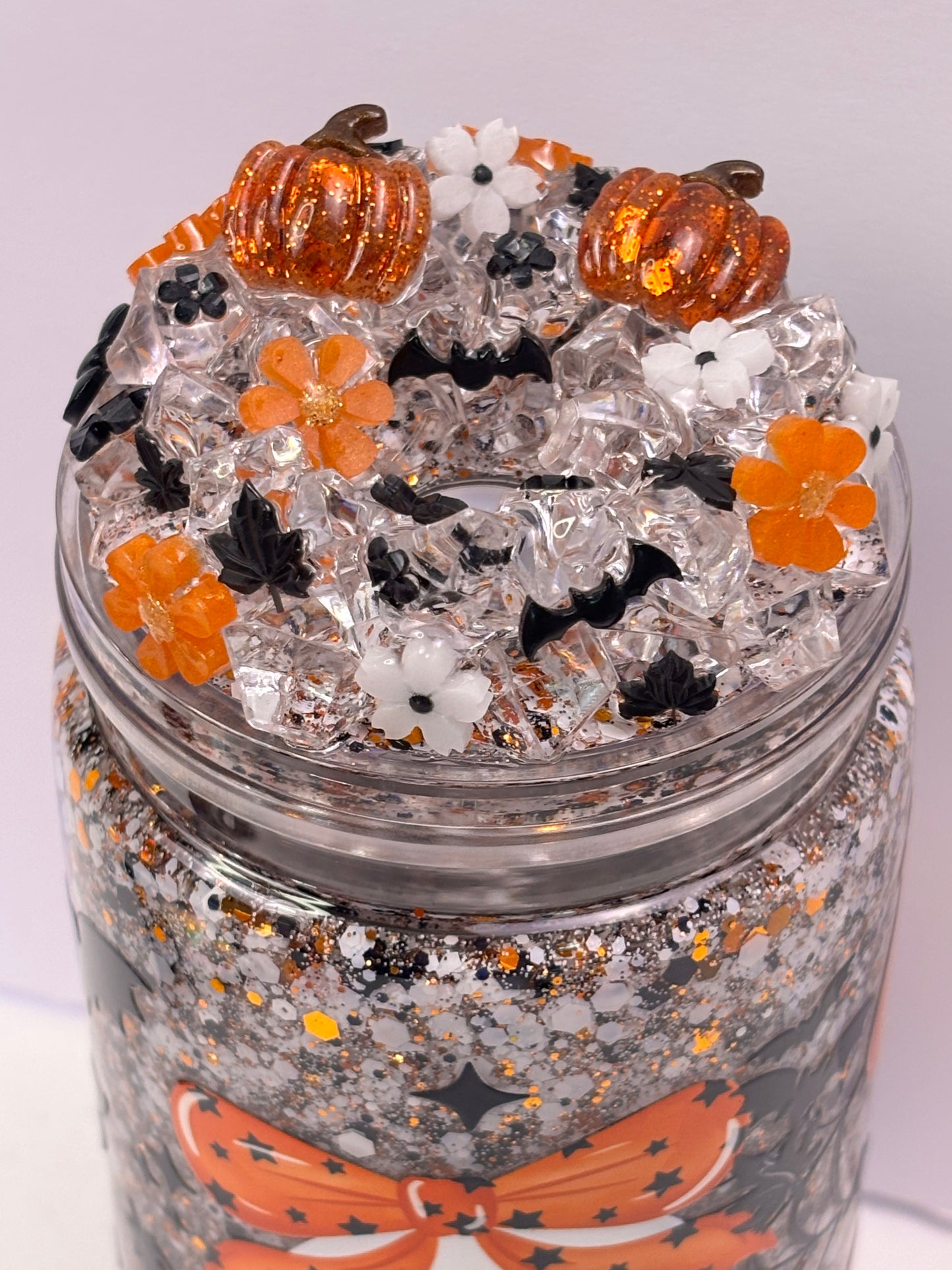 Spooky fall snow globe cup