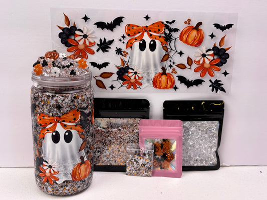 Spooky fall snow globe kit