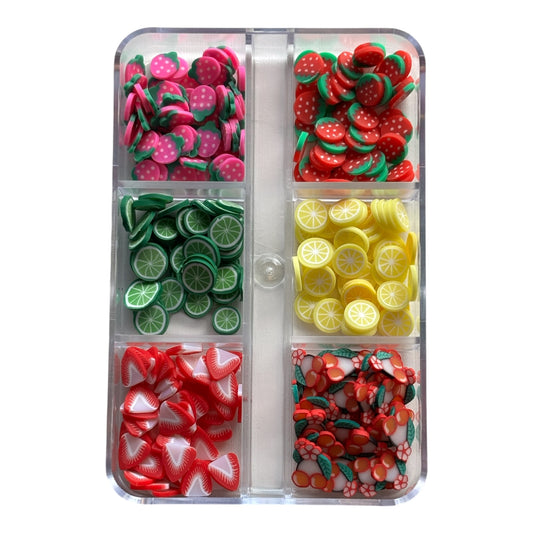Fruit mix clay slices