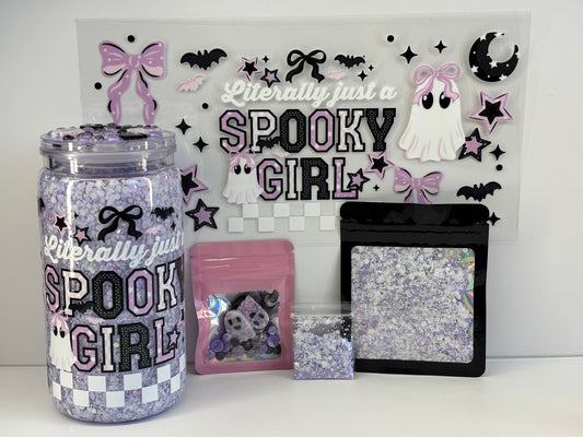 Spooky girl, snow globe kit
