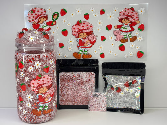 Strawberry cuteness snow globe kit