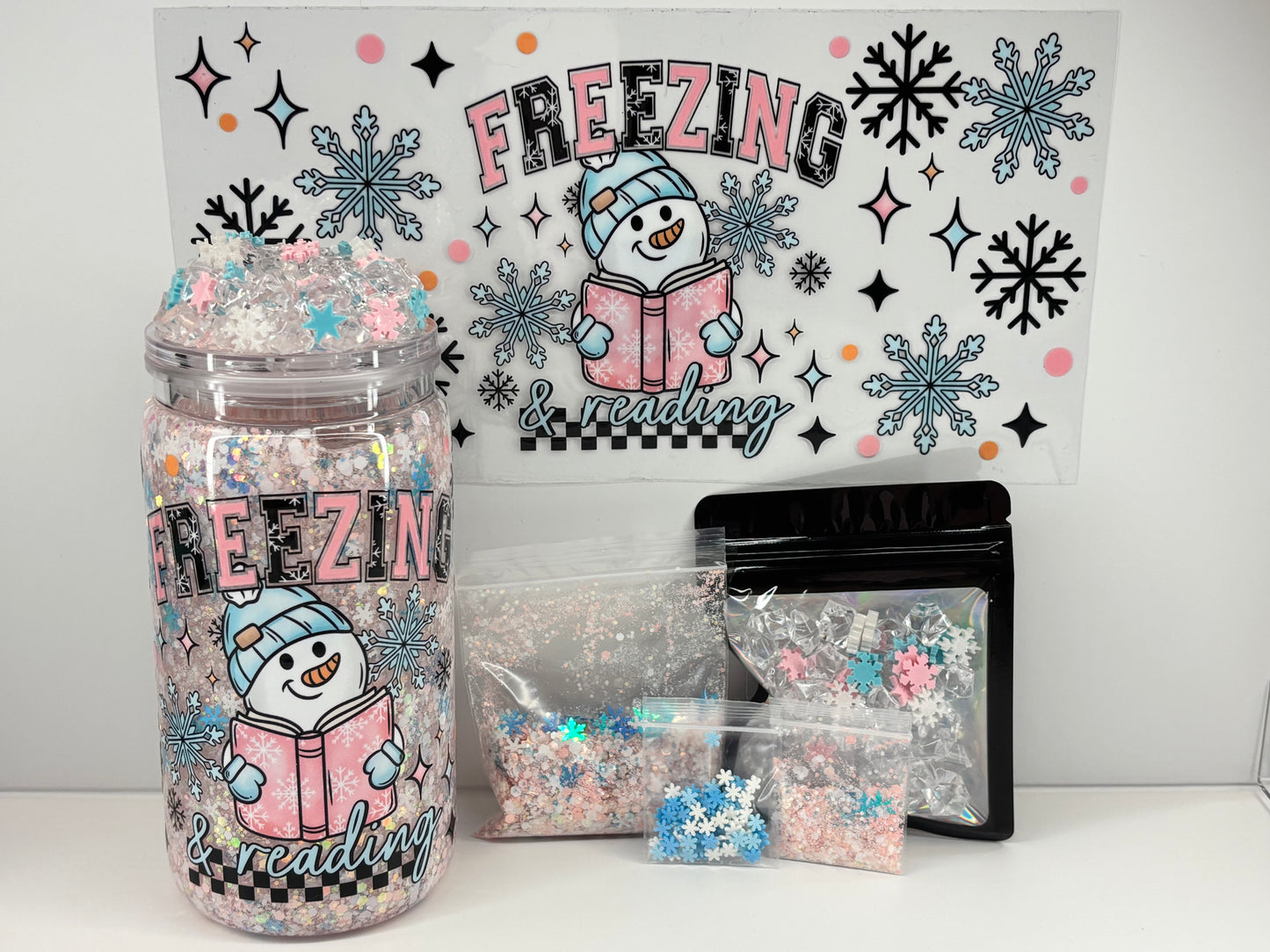 Freezing and reading snow globe kit