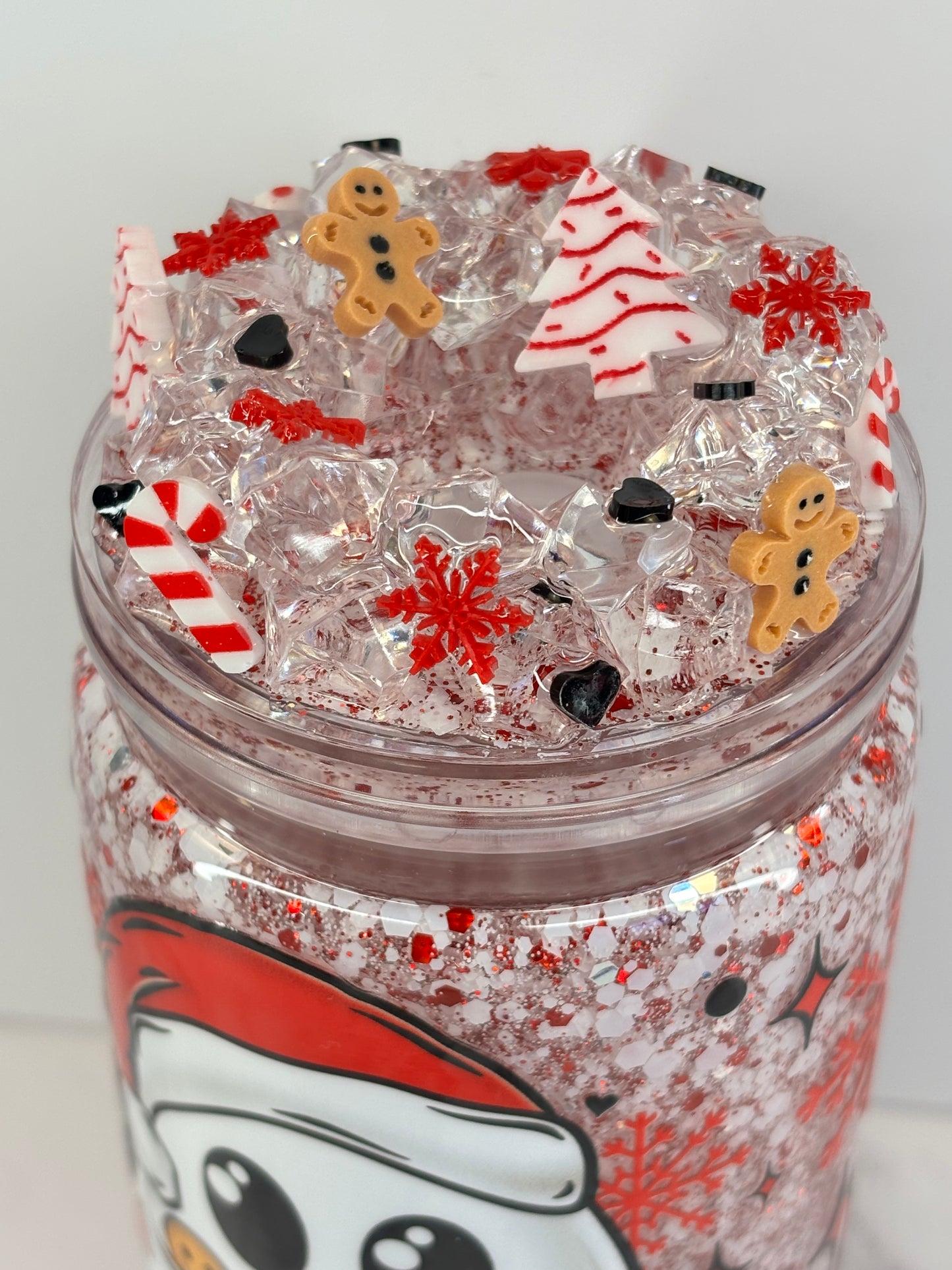Spooky Christmas snow globe cup