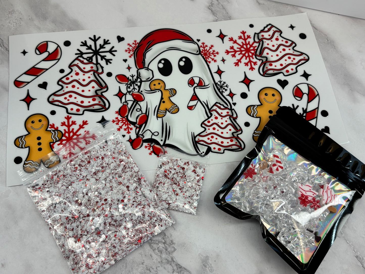 Spooky Christmas snow globe kit