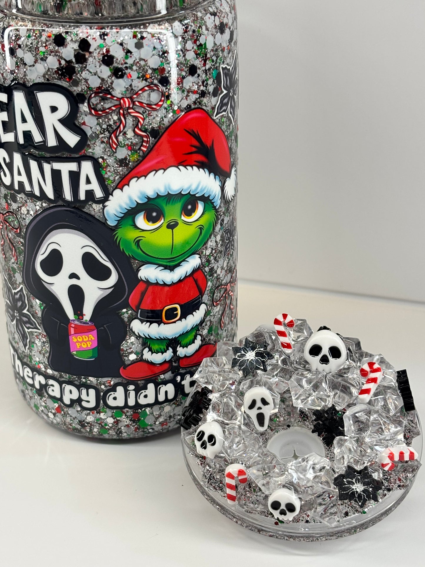 Dear Santa, Therapy didn’t work snow globe cup