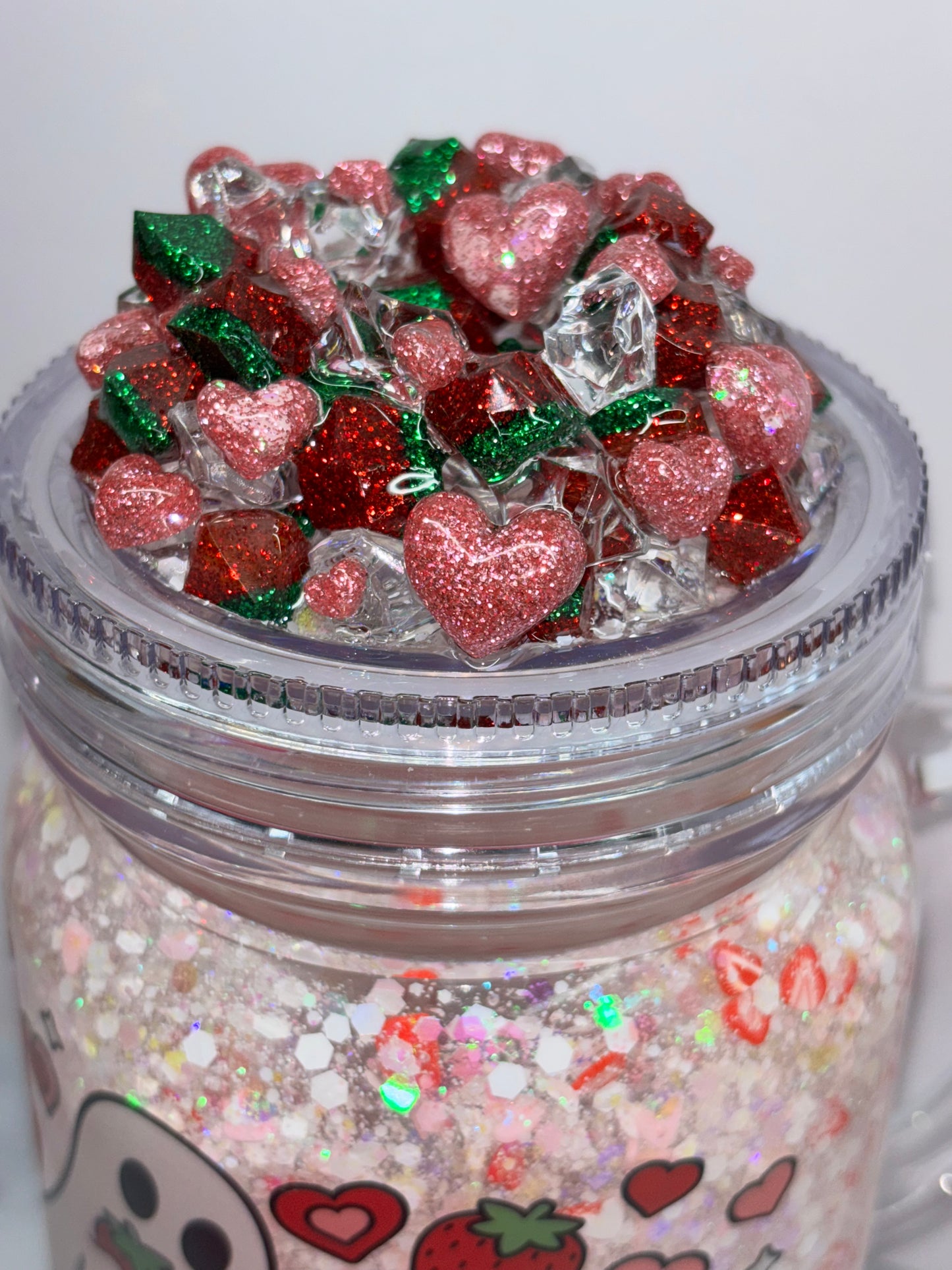 Strawberry ghost snow globe