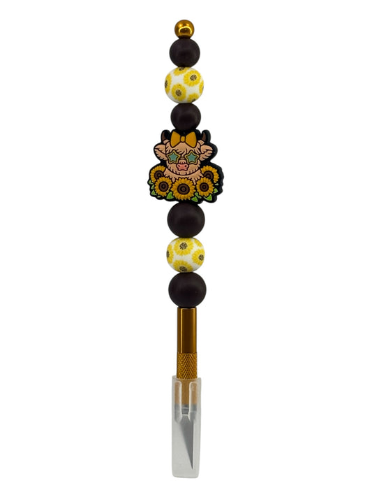 Sunflower cow craft knife