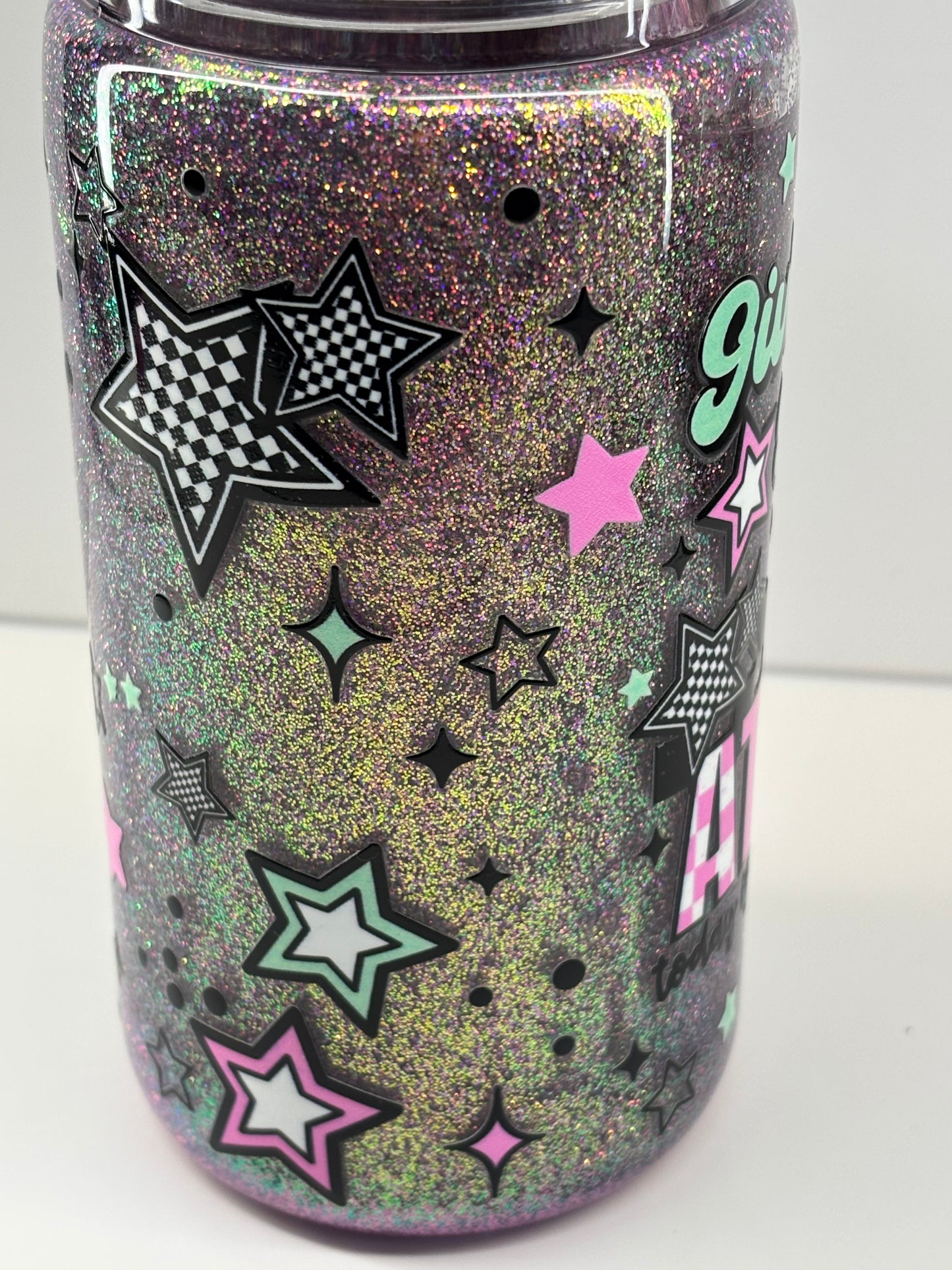 Giving out free samples of attitude snow globe cup