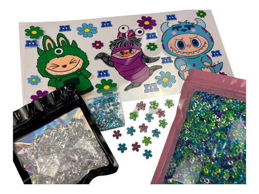 Monster cuteness crystal snow globe kit